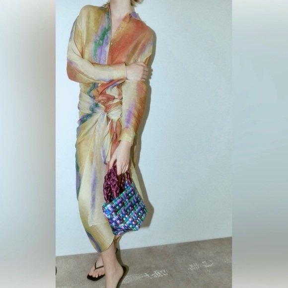 New Zara Small Woven Blue Purse Bag Limited Edition 5601/001/400 - Picture 2 of 10